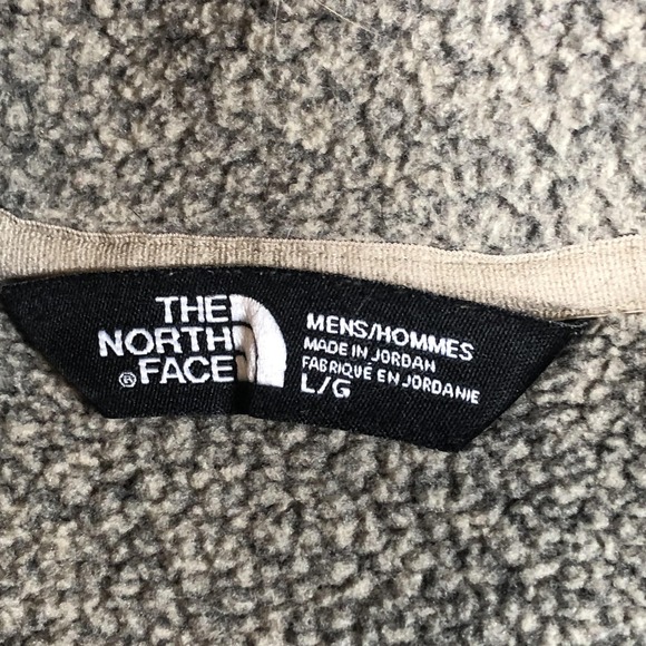 The North Face Gordon Lyons Sweater Mens Large Beige Fleece 1/4 Zip Pullover - Picture 7 of 16